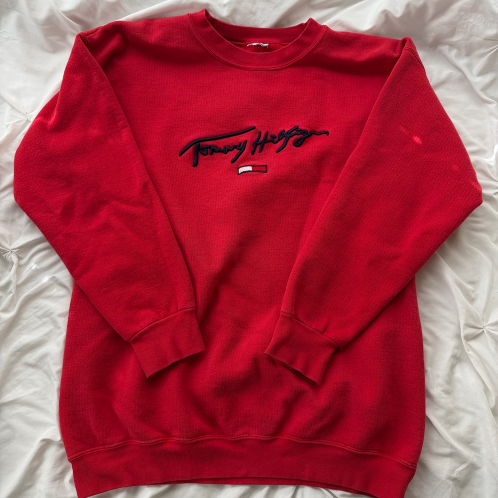 Tommy Hilfiger Bold Red Crewneck Sweater